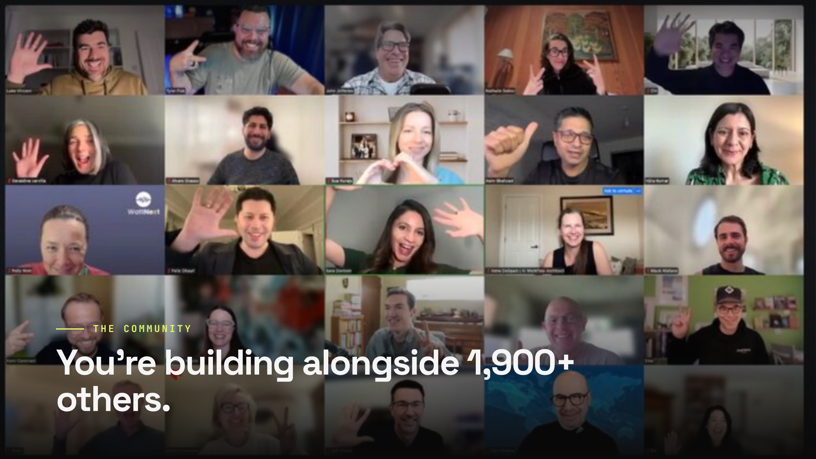 The cohort, waving