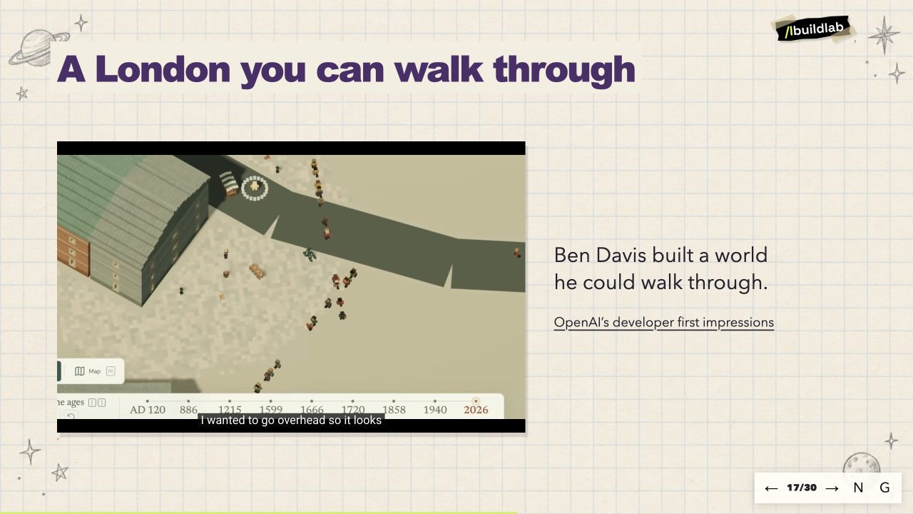 A view inside Ben Davis’s playable London